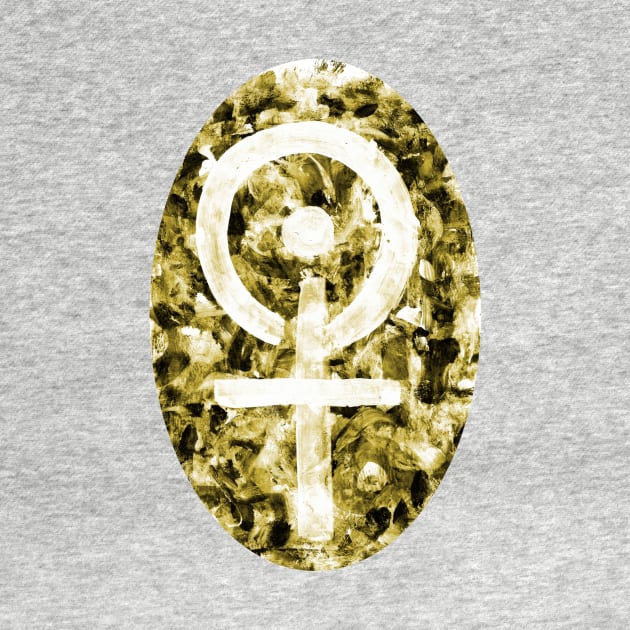 Eternity Key-Cross Sepia Gold Symbol - Ankh. by SpieklyArt